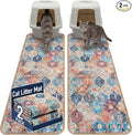 Hompet Cat Litter Mat 2 Pack, 20x60 Large Machine Washable Trapping Mats for Cats, Super Absorbent & Urine-Proof Cat Litter Box Mat for Floor, Waterproof & Non Slip Kitty Litter Rug by Hompet