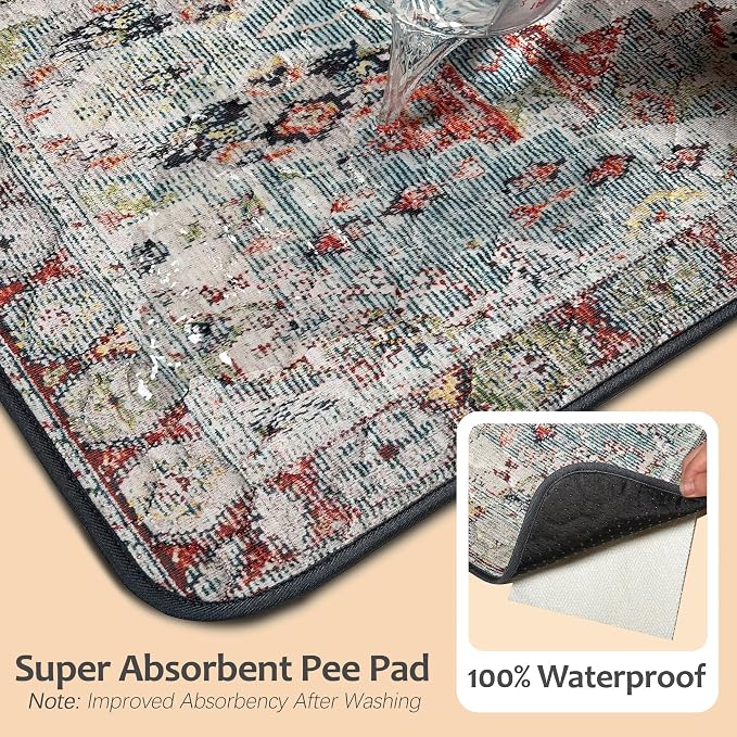 Washable Pee Pads for Dogs, Reusable Puppy Potty Training Pads, Ultra-Absorbent Thick Waterproof Leak-Proof Non-Slip Pads & Mat for Crate, Playpen, Floor, Whelping & Housebreaking , 2 Pack 36"x72" - Image 4