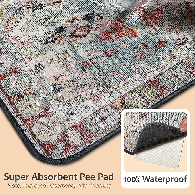 Washable Pee Pads for Dogs, Reusable Puppy Potty Training Pads, Ultra-Absorbent Thick Waterproof Leak-Proof Non-Slip Pads & Mat for Crate, Playpen, Floor, Whelping & Housebreaking , 2 Pack 18"x24" - Image 4