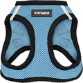 Voyager Step-in Air Dog Vest Harness - Baby Blue/Black Trim, Medium | 16 - 18" in Chest, Reflective Bands, All Weather Breathable Air Mesh, Cats Compatible, Lightweight, Fast Drying by BestPetSuppliesLLC