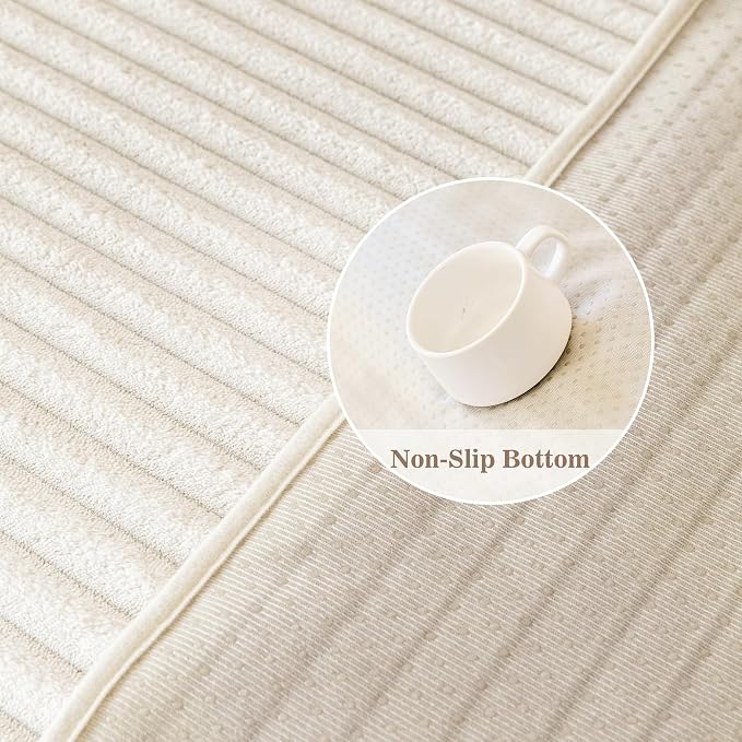 MYSKY HOME 100% Waterproof Couch Cover for Pets, Couch Covers for Sofa, Sectional Couch Covers for Dogs, Sofa Covers Washable Slipcovers Protector Couch Cushion Covers, Off White, 35"x70.9" - Image 3