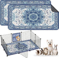 Washable Guinea Pig Pee Pads,Reusable Guinea Pig Cage Liner 2 Pack | Waterproof, Leak-Proof, Absorbent & Non-Slip, 24"x48" Bedding Potty Training Mat for Small Animal Rabbit Bunny Hamster Rat by Verdasun