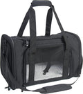 Soft Sided Carrier for Small Medium Cats Dogs,Removable Pad Collapsible Travel Pet Carrier Large Black by NextFri