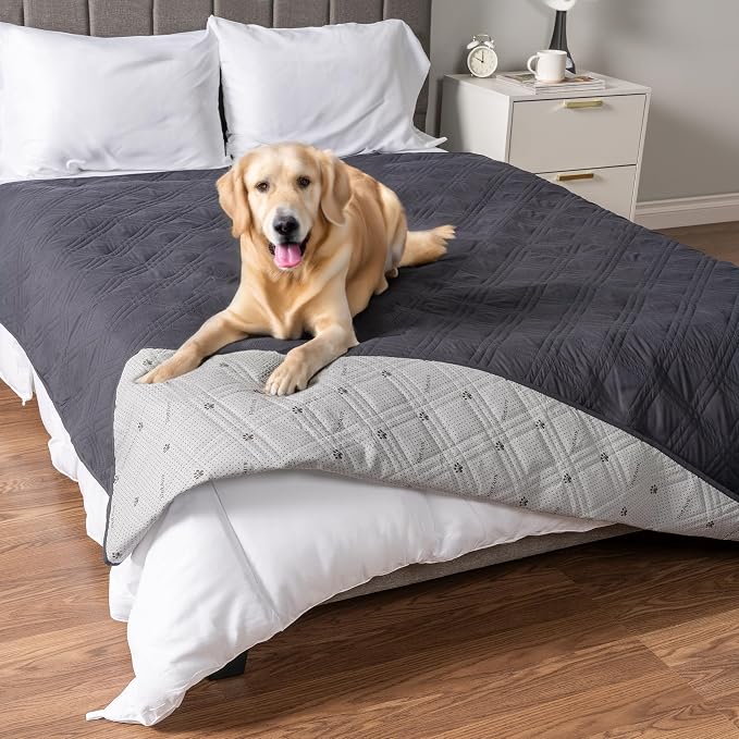 PetAmi Waterproof Couch Cover for Dog Nonslip Bed Sofa Blanket, 102x82 Gray by PetAmi