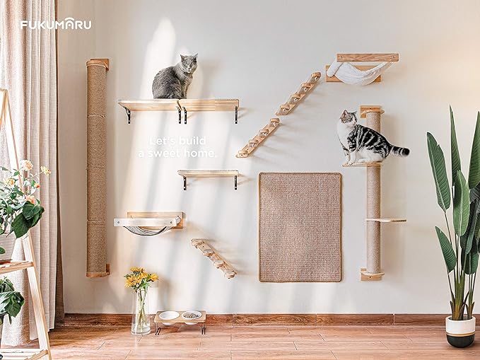 FUKUMARU Cat Scratcher Mat, 23.6 X 31.5 Inch Natural Sisal Cat Scratch Mat | Horizontal Cat Scratching Pad Mat Floor Rug with Sticky Tapes, Cat Wall Scratcher for Indoor Cats, Protect Couch and Carpet - Image 7