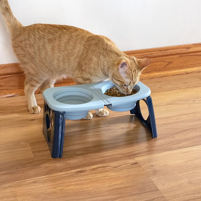 SPORT PET Elevated Travel Folding Bowls,Blue - Image 7