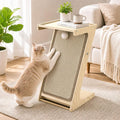Cat Scratching Post Z-Shaped Cats Scratcher Side Table for Couch Sofa | Protector for Cat Claws, Removable Sisal,Wooden Frame, Durable Scratching board for Indoor Cats by Unknown