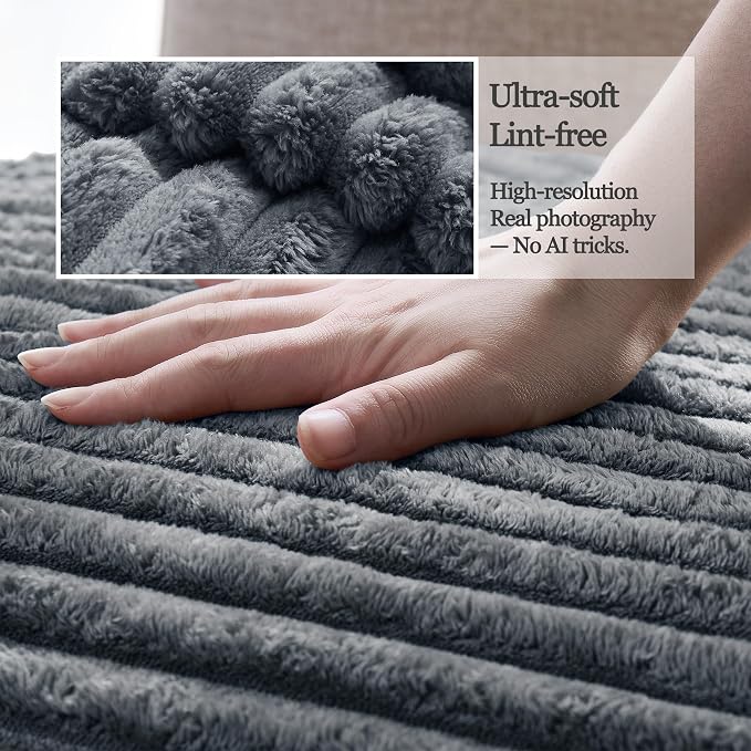Dual Non-Slip Couch Cover for Dogs Waterproof, Fuzzy Soft Pet Couch Covers for Sofa 3 Cushion, Pet Friendly Soft Dog Bed Covers Sofa Cover Washable (Titanium Gray, 33" x 95" 1 Pack) - Image 5
