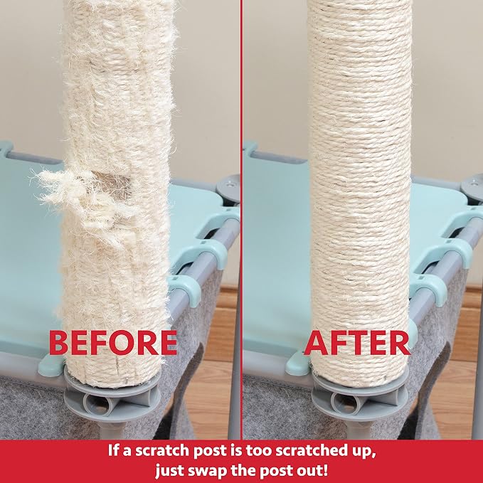 Kitty City Cat Furniture Accessories Cat Scratching Post Replacement and Only Compatible with Kitty City Playsets (Pack of 2) - Image 2