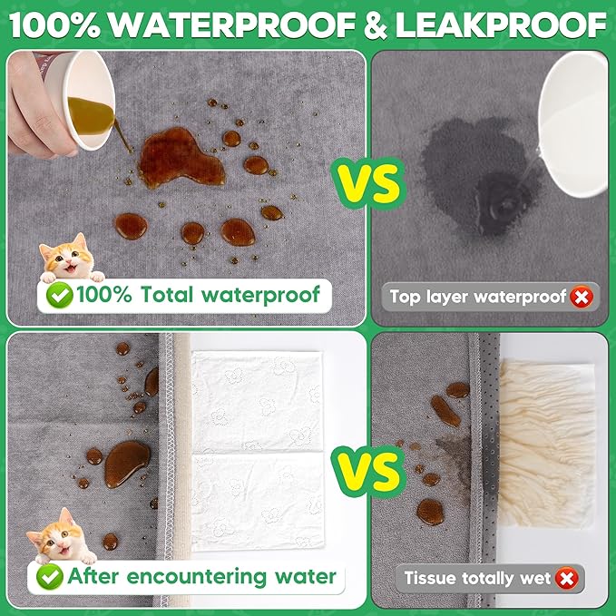 Loiion Cat Scratch Proof Furniture Protector Waterproof Sofa Cover 150"x71" | Pet-Friendly Couch Protector, Anti-Scratch & Anti-Slip Sofa Cover For Cats Dogs Kids, Machine Washable - Image 3