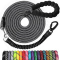 jenico Long Dog Leash 50FT: Heavy Duty Rope Leashes for Dogs Training with Swivel Lockable Hook Reflective Threads Bungee and Padded Handle - Dog Lead for Large Small Medium Dogs Outside Walking by jenico