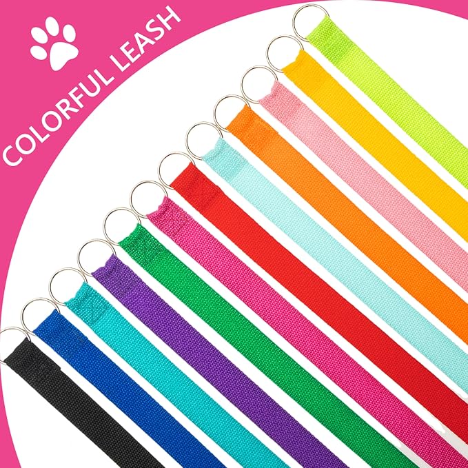 Slip Lead Dog Leash, 12 Pack 6 FT Pet Bulk Leashes with O-Ring | Short Pet Leads for Walking Training Grooming Shelter Rescue Small Medium and Large Dogs - Image 5