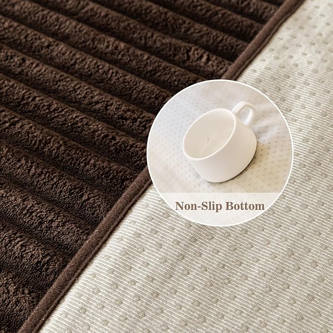 MYSKY HOME 100% Waterproof Couch Cover, Couch Covers for Sectional Sofa, Sofa Covers Washable Love Seat Couch Cover, Pet Couch Covers for 2 Cushion Sofa, Non Slip Dog Bed Cover, Chocolate, 35"x63" - Image 5