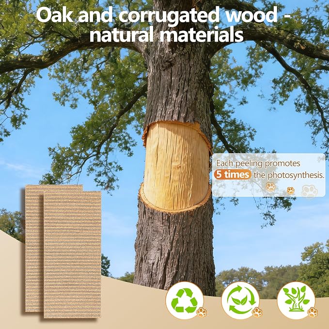 Cork Cat Scratch Pad-2Pcs Replaceable Scratching Mats for Cat Scratchers | Cat Scratch Pad for Cats- 2 Pcs Replaceable Pads-Eco-Friendly Sustainable-Replacement Core for Cats Scratching Board only - Image 3