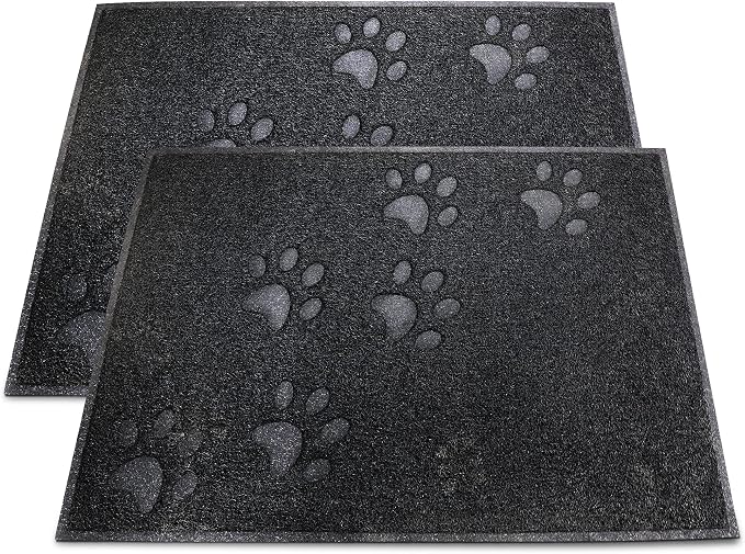 Andalus Small Cat Litter Mat, Pack of 2 - Waterproof, Non-Slip & Easy to Clean Cat Litter Box Mat for Extra Efficient Pet Litter-Trapping, Black (15.75” X 11.75”) - Image 8