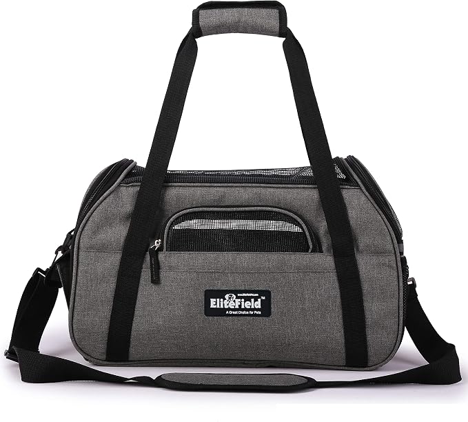 EliteField Soft-Sided Pet Carrier for Cats & Small Dogs (3-Year Warranty) | Airline Approved, Removable Bed & Cover, Built-In Leash, Luggage Sleeve, Seat Belt Loop, Waterproof, Durable, Foldable - Image 7
