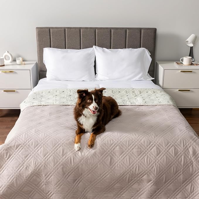PetAmi Waterproof Couch Cover for Dog Nonslip Bed Sofa Blanket 102x82 Beige - Image 2