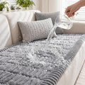 Fixwal Waterproof Flannel Dog Couch Cover, 27.6" x 88", Light Gray | Integrated TPU Barrier, Non-Slip Backing, Machine Washable, Pet Friendly, Easy Clean Pet Hair, Soft Sofa Cushion Protector by Fixwal