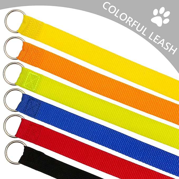 Slip Lead Dog Leash, 12 Pack 6 FT Pet Bulk Leashes with O-Ring | Short Pet Leads for Walking Training Grooming Shelter Rescue Small Medium and Large Dogs - Image 5
