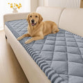 Smiry Non Slip Couch Cover for Dogs, Fuzzy Plush Pet Sofa Protector | Washable Furniture Cover for Large Dogs & Cats, Scratch & Dirt Resistant, For 2 Cushion Couch, Grey, 27.6"x47" by Smiry