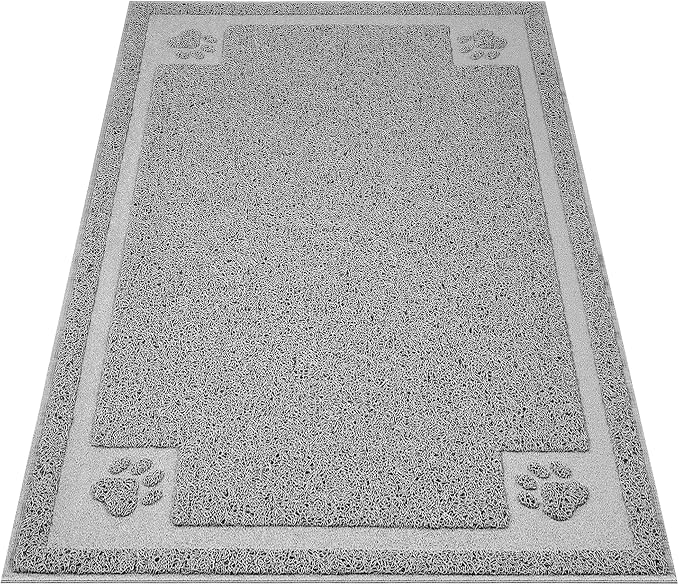 UPSKY Large Cat Litter Mat Trapper 35"×23", Waterproof, Non-Slip, Gray | Large Litter Box Mat, Foldable Trapping Mat, Anti-slip Design, For Cat Litter Boxes and Sensitive Paws, Easy to Clean by UPSKY