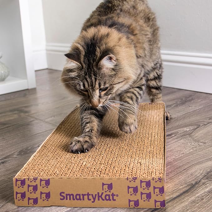 SmartyKat Super Scratcher+ Double Wide with Catnip Infusion Technology Corrugate Cat Scratch Pad, Reversible - Image 2