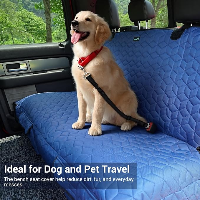 Meginc Dog Car Seat Covers for Back Seat, Heavy Duty Pet Bench Seat Covers for Trucks Waterproof Protector Back Seat Nonslip Dogs Car Seat Covers for Crew Cab/Ford F-Series/Ram 1500/Sierra/Silverado - Image 2