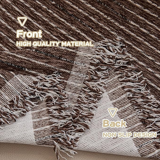 MYSKY HOME Oversized Armchair Couch Cover for 1 Cushion Couch, Washable Sofa Protector, Chair Couch Covers Sofa Covers Sofa Throws Sofa Slipcovers Futon Cover for Pet, Kid, 71"X91", Deep Chocolate - Image 4
