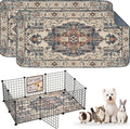 Washable Guinea Pig Pee Pads,Reusable Guinea Pig Cage Liner 2 Pack | Waterproof, Leak-Proof, Absorbent & Non-Slip, 24"x48" Bedding Potty Training Mat for Small Animal Rabbit Bunny Hamster Rat by Verdasun