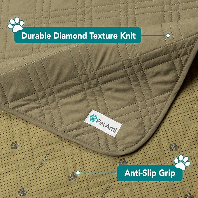 PetAmi Waterproof Couch Cover for Dog Nonslip Bed Sofa Blanket, 30x70 Green | Leakproof Furniture Protector for Pet Cat, Machine Washable Pee Proof Mat for Chair Car Seat, Durable & Anti Slip Backing - Image 6