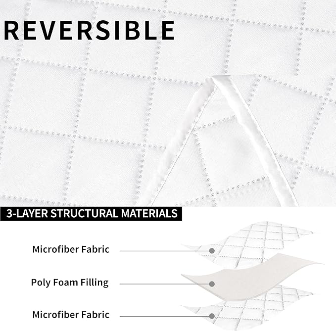 Easy-Going Reversible Couch Cover for 2 Seat Recliner Sofa, White/White | Sofa Slipcover For Dogs, Sofa Cover For Loveseat Recliner, Furniture Protector Mat, Pet Friendly - Image 5