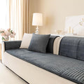 Velvet Washable Dog Couch Cover, Non-Slip Waterproof Pet Sofa Protector for 2-3-Cushion Sectional, L-Shaped Sofa & Loveseat, Machine Washable(1PC/27.6"x70.9",Dark Grey) by Aucrovee