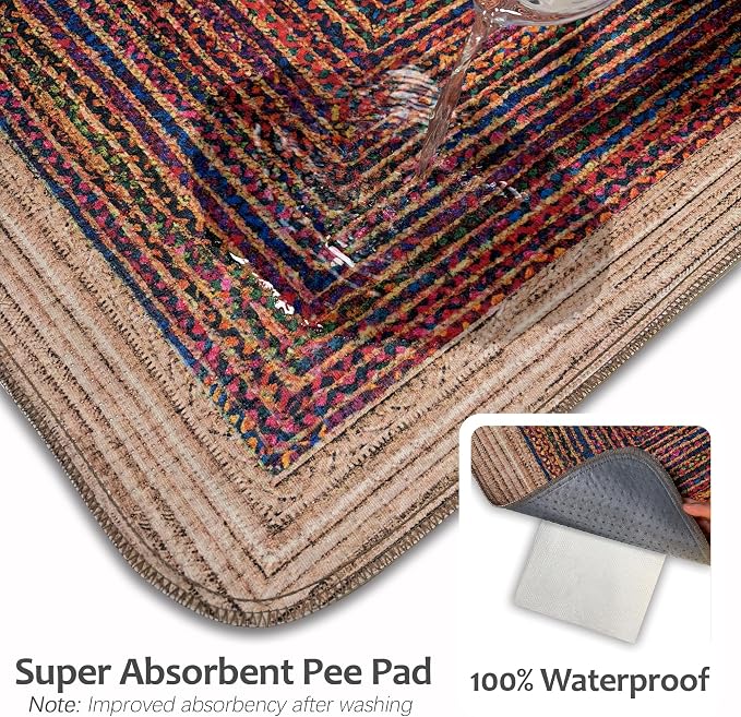 Washable Pee Pads for Dogs, Reusable Puppy Potty Training Pads, Ultra-Absorbent Thick Waterproof Leak-Proof Non-Slip Pads & Mat for Crate, Playpen, Floor, Whelping & Housebreaking , 2 Pack 36"x36" - Image 8