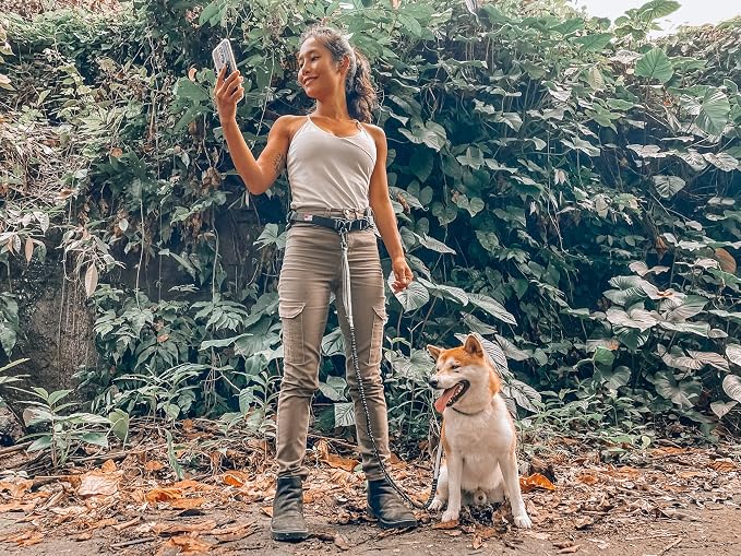 Tuff Pupper Hands Free Bungee Dog Leash, Waist Belt for Running & Walking | Heavy Duty for One Small Dog up to 45 lb, Shock Absorbing with Lumbar Support & Reflective Padded Handles for Jogging - Image 9