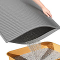 ESTHELLO Cat Litter Mat Honeycomb Double Layer Design 24’’ x 15’’ Gray by ESTHELLO