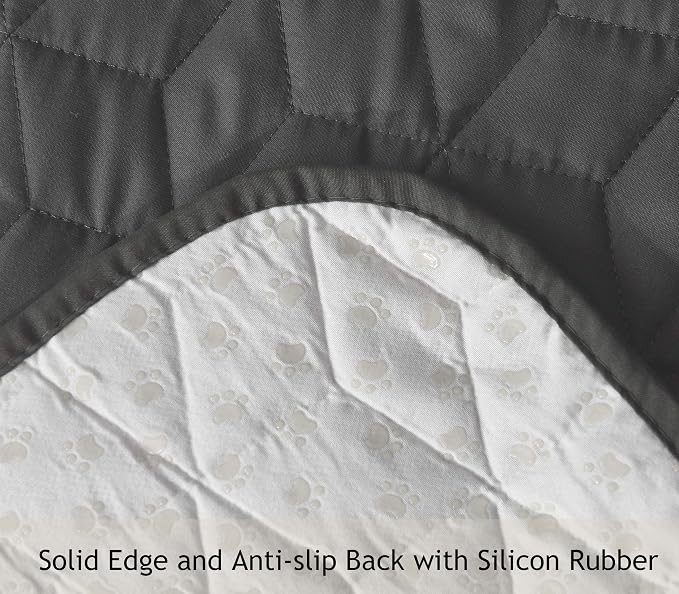 Ameritex Loveseat Cover Water-Resistant Quilted Furniture Protector with Back Nonslip Paws Slipcover for Dogs, Kids, Pets Loveseat Slipcover Stay in Place for Leather (Green, 46'') - Image 6