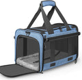 Soft Sided Cat Carrier for Anxious Pets with Privacy Roller Blinds | TSA Airline Approved Dog Carrier for Small Medium Cats Dogs up to 18 lbs, Foldable Pet Travel Bag with Side Storage Pocket by Unknown