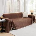 MYSKY HOME Oversized Couch Cover Sofa Covers Couch Covers for 3 Cushion Couch Sofa Pet Friendly L Shaped Couch Cover Sectional Couch Covers Non Slip Furniture Protector for Kids, 91"x150", Chocolate by MYSKYHOME