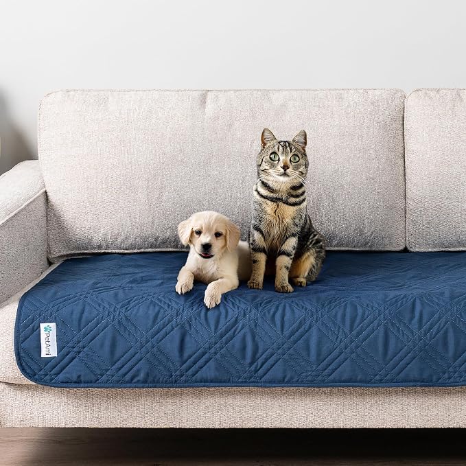 PetAmi Waterproof Couch Cover for Dog Non-Slip Bed Sofa Blanket, 30x70 Blue - Image 7