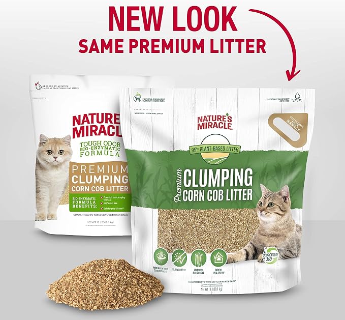 Nature's Miracle Premium Clumping Corn Cob Litter, Tough Odor Bio-Enzymatic Formula, Dust Free - Image 8