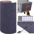 15.7'' x 78.7'' Cat Scratch Furniture Protector Cat Wall Scratcher Mat AdhesiveTrimmable Cloth Couch Anti-Scratch Cover DIY Climb Couch Protector from Claws, Replacement Pads，Grey by Unknown