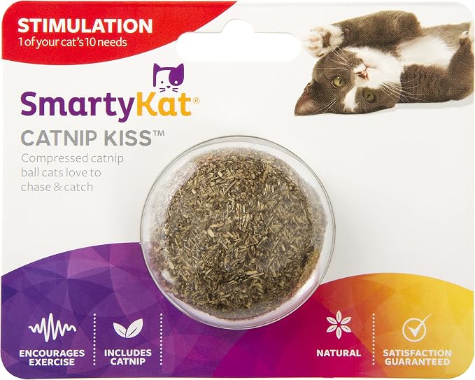 SmartyKat Catnip Kiss Compressed Cat Toy Ball, Mess-Free Concentrated Catnip Power for Chase & Pounce Play for Cats & Kittens, One Size - Image 7