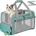 Cat Carrier Airline Approved Privacy Portable Top Load Pet Travel Bag | Soft Sided Pet Carriers for Small Cats Dogs Puppy up to 16 Lbs,Collapsible,Zipper Lock,Luggage Sleeve,2 Storage,Washable by ZENTREON