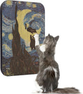 Cat Wall Scratcher, Art Cat Scratching Board for Indoor Cats | Wall Mounted Cat Scratch Pad, Water-Based Ink, Hook&Loop Strips, Floor or Wall Use, 16.7x11x1 Inch, Starry Night by LESISSMER