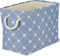 Bone Dry Pet Storage Paw and Bone, Trellis Collection, Medium Rectangle, 16x10x12, Stonewash Blue by BoneDry