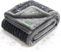 Waterproof Puppy Blankets for Small Dogs - Cozy Fleece Calming Cat Blanket for Couch Furniture Protector, Washable Dog Blankets for Indoors & Outdoors, Grey, 25"x35" by Fwerdg