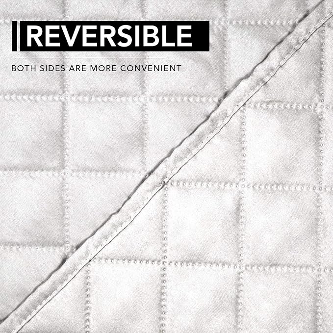 Easy-Going Reversible Couch Cover, Oversized Recliner, White/White | Machine Washable Slipcover For Dogs, Water Resistant Furniture Mat For Living Room, Non-Slip Sofa Cover, Pet Friendly - Image 5