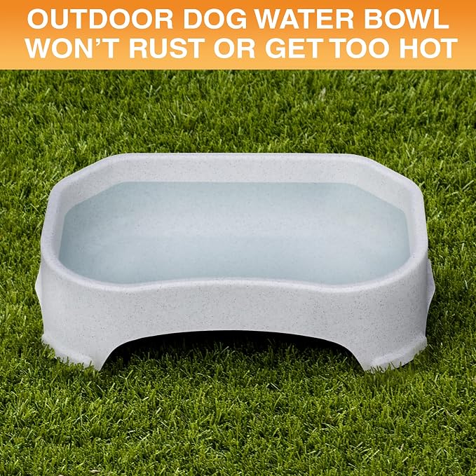 Neater Pet Brands Extra Large Water Bowl for Dogs, Outdoor Dog Water Bowl (1.25 Gallon XL Capacity), Big Trough Style Food Dish for Indoors or Outside, No Spill Large Dog Bowls, Vanilla Bean - Image 3