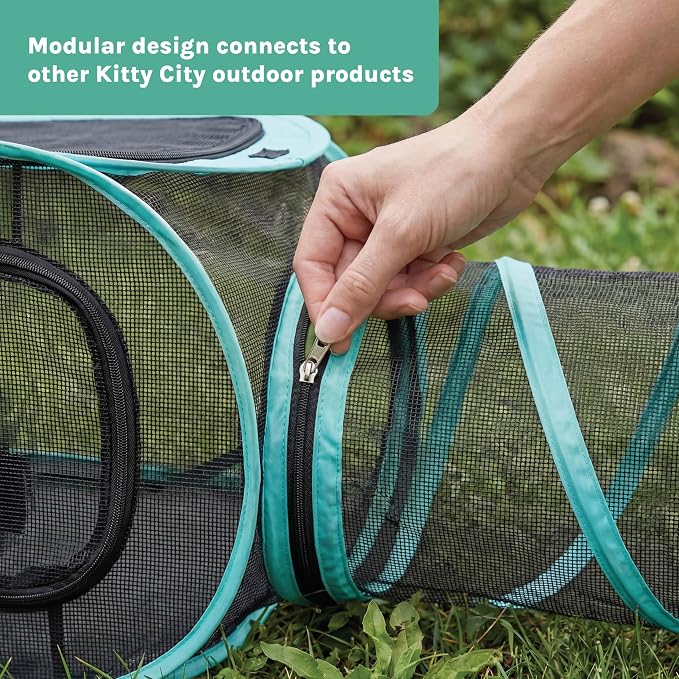 Kitty City Catio Outdoor 10' Cat Tunnel – 10‑Foot Cat‑Sized Play Tunnel, 11” Diameter, Modular Catio Connector for Cats & Small Pets - Image 6