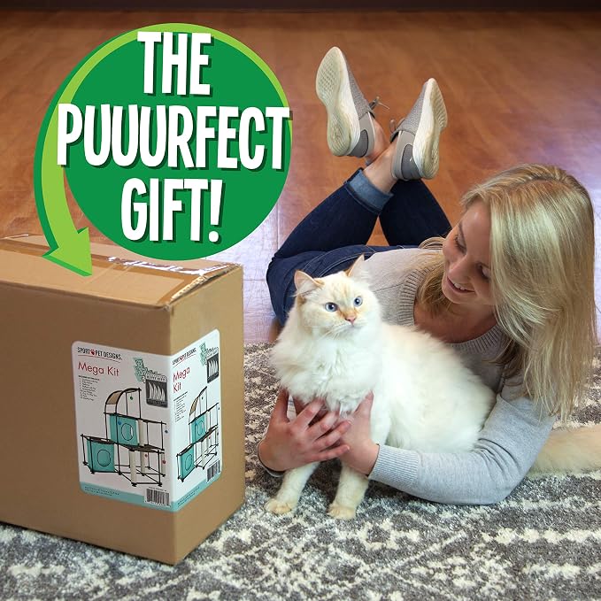 Kitty City Claw Indoor Mega Kit Cat Furniture, Corrugate Cat Scratcher, Cat Bed - Image 2